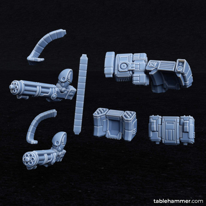 Myrmidon Armadillos Upgrade Pack Ranged – superhuman heavy troops | STL Files - Tablehammer