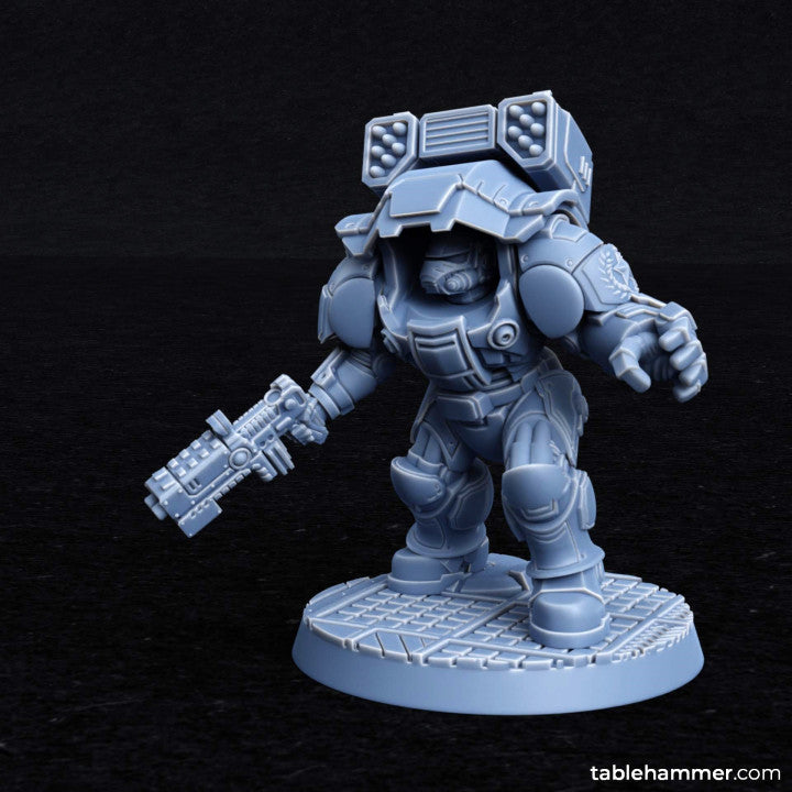 Myrmidon Armadillos (ranged) – superhuman heavy troops | STL Files - Tablehammer